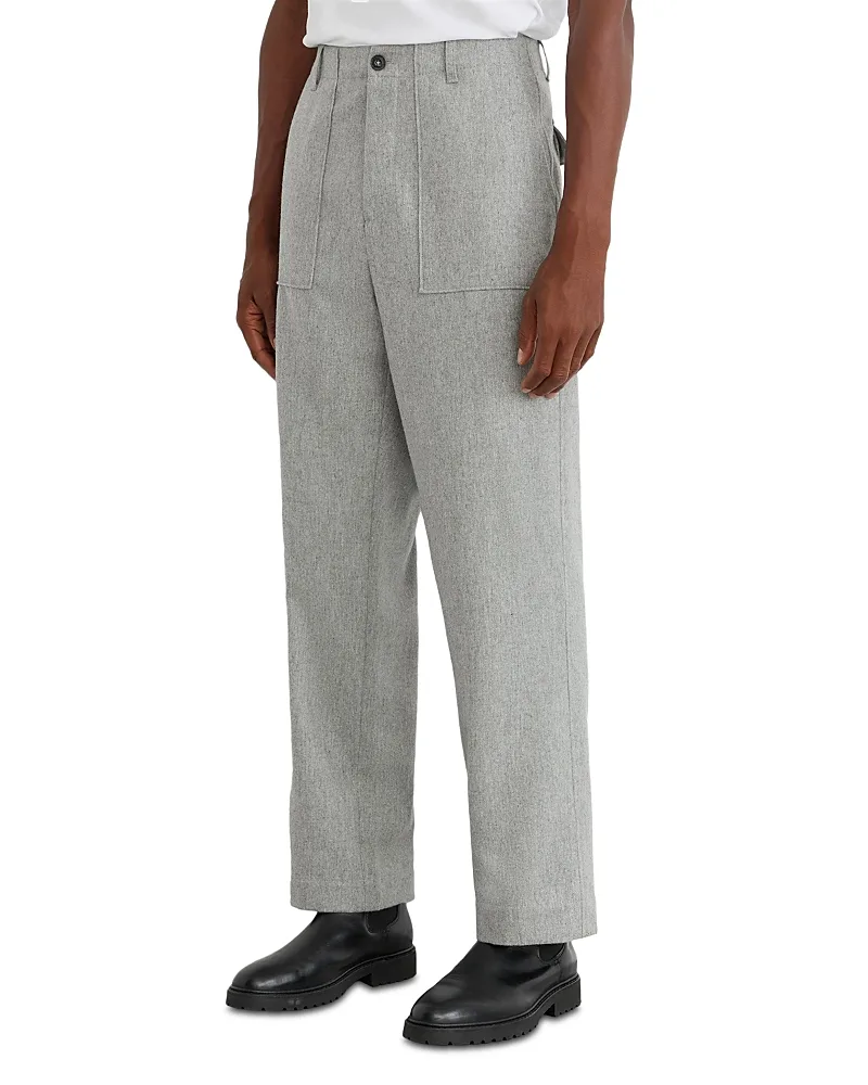 Chain Wool Blend Wide Leg Trousers by Reiss