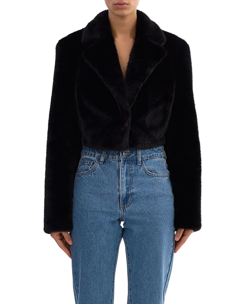 Carlie Faux Fur Cropped Blazer by Lamarque