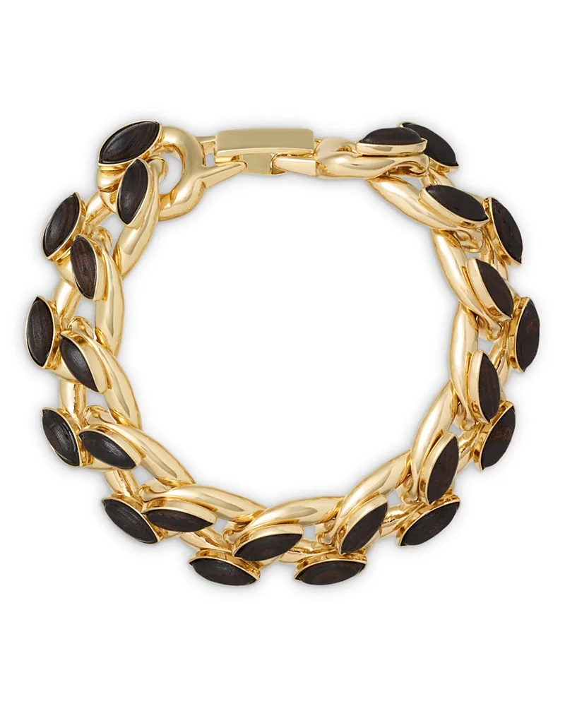 The Studded Wood Link Bracelet by Roxanne Assoulin
