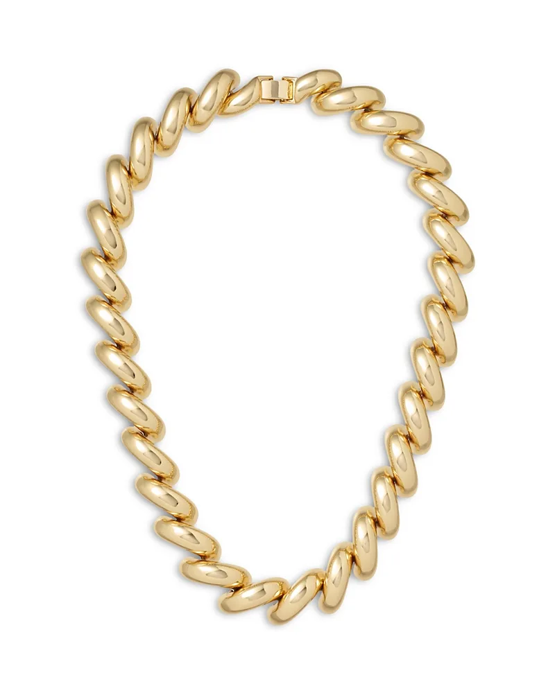 The Comma Puffy Link Necklace, 16.5