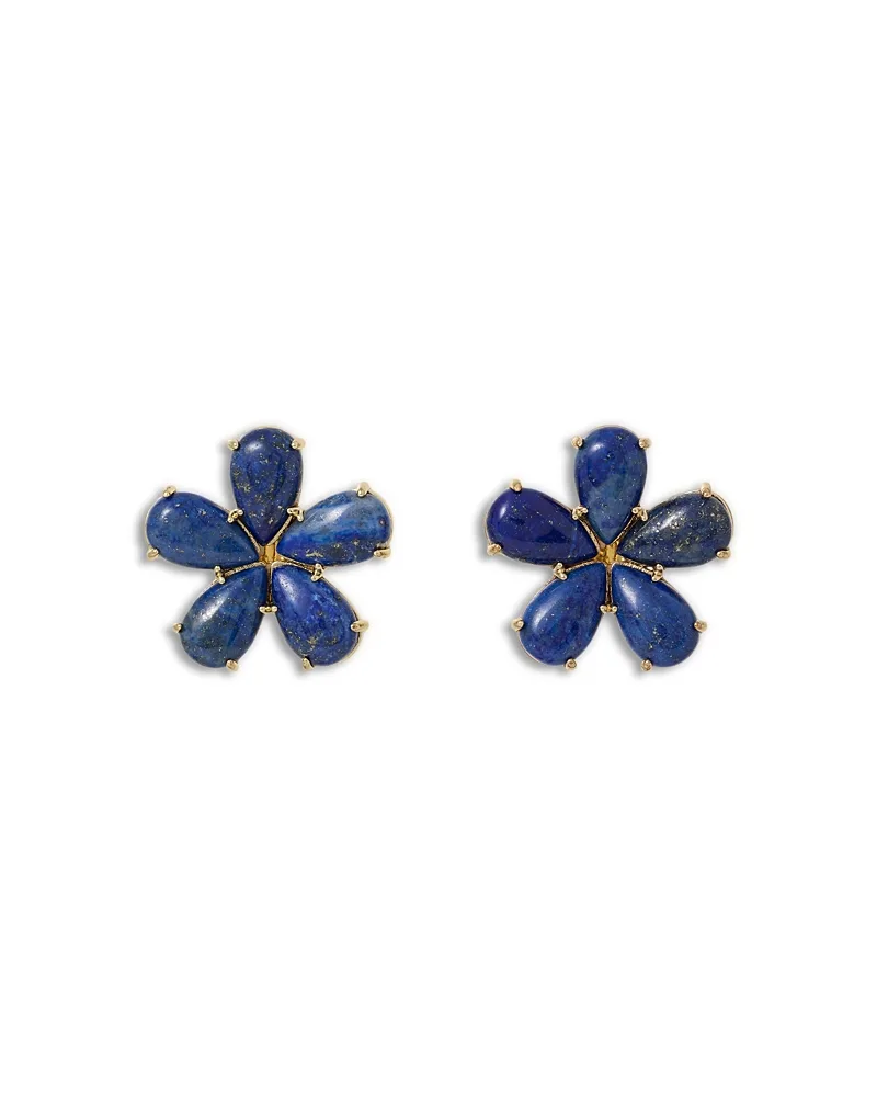 The Stone Flower Clip on Button Earrings by Roxanne Assoulin