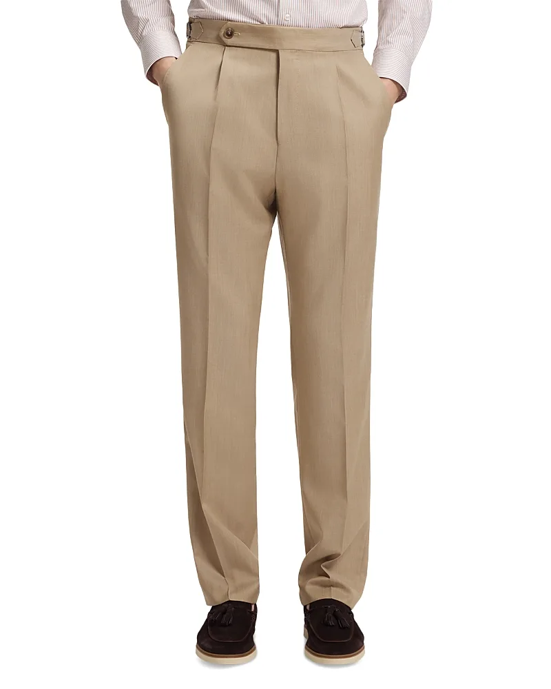 H-Perino Wool Tapered Fit Pleat Pants by Boss