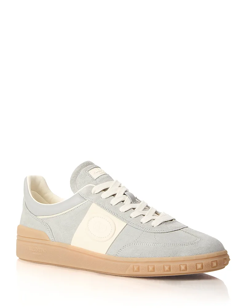 Suede & Leather Low Top Sneakers by Valentino Garavani