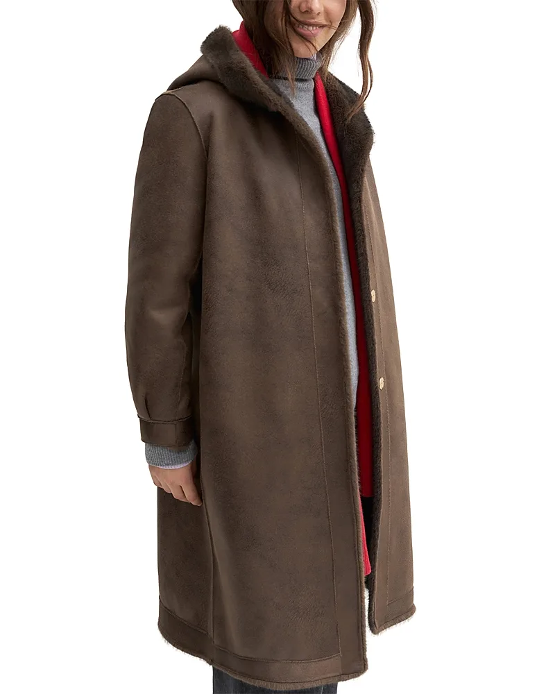 Faux Fur Reversible Coat by Emme