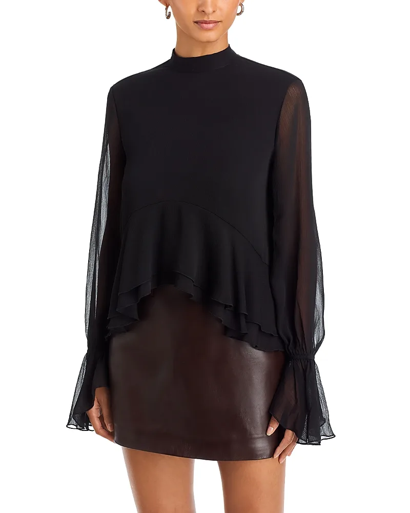 Ruffle Trim Top by Area