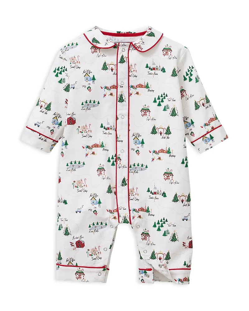 North Pole Chronicles Twill Cambridge Romper by Petite Plume