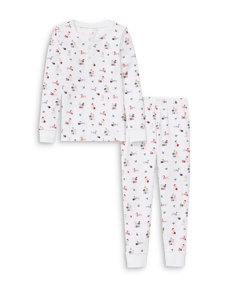 Woof De Noel Cotton Snug Fit Pajama Set by Petite Plume