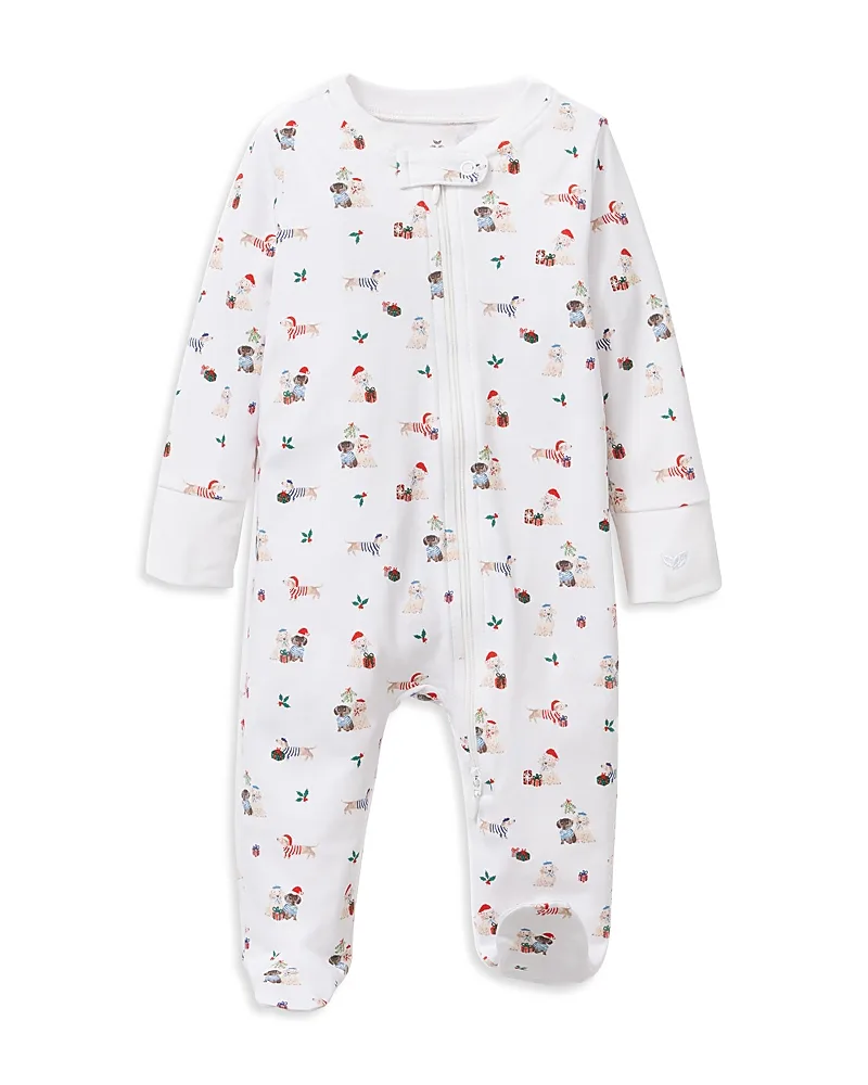 Woof De Noel Cotton Romper Footie by Petite Plume