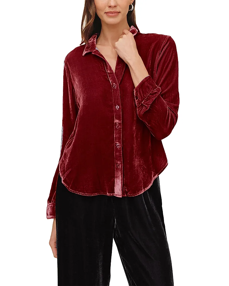 Split Neck Button Blouse by Bella Dahl