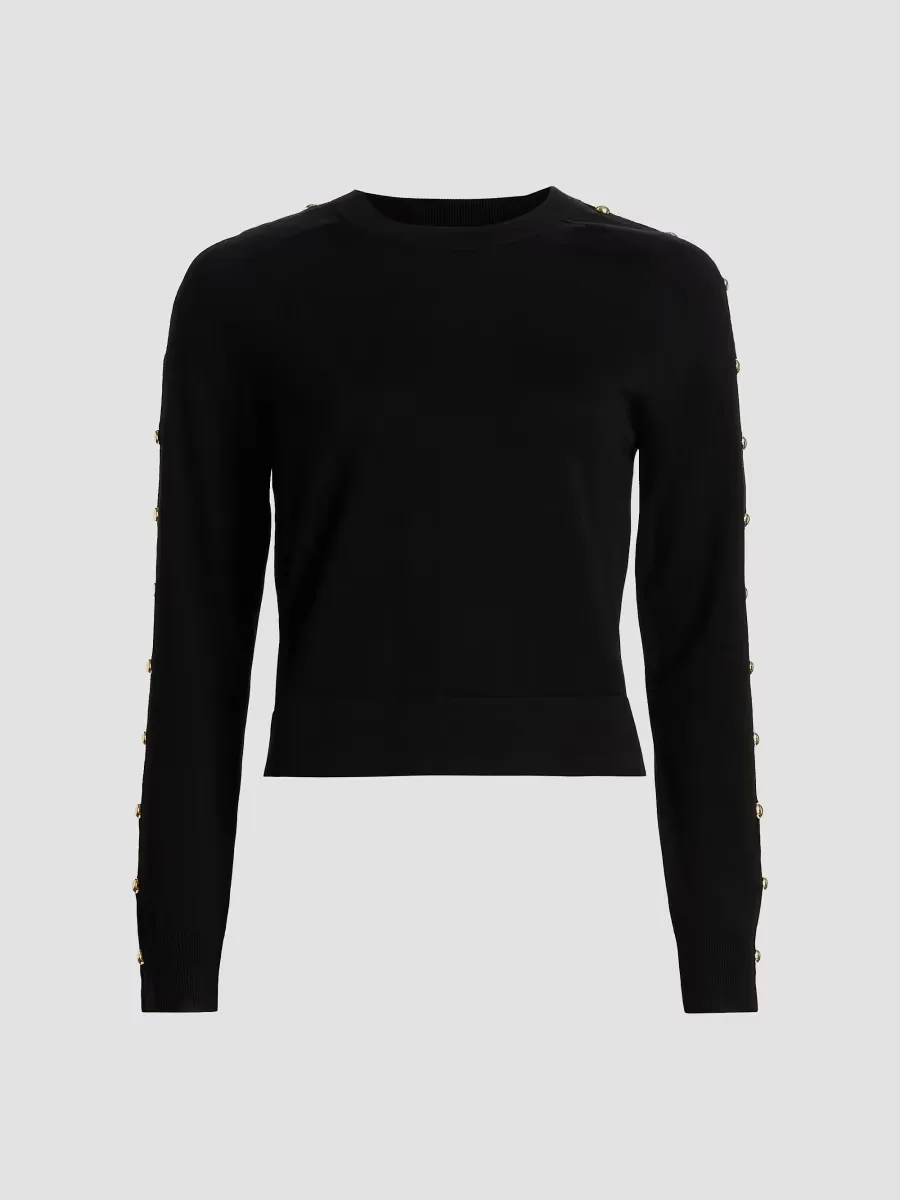 Declan Studded Wool Top by SIMKHAI
