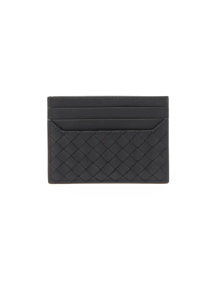 Intrecciato Piccolo Leather Card Case by Bottega Veneta