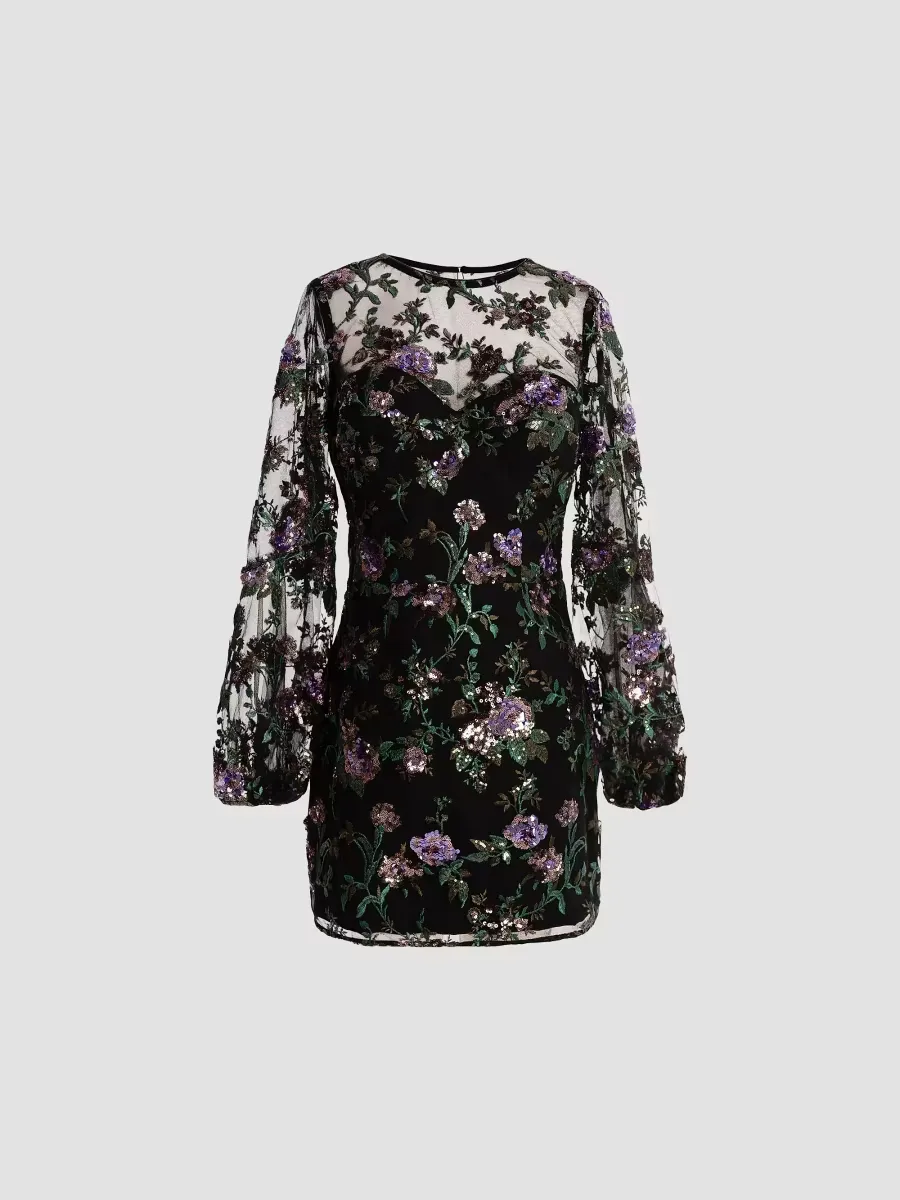 Mila Floral Organza Minidress by Dress the Population