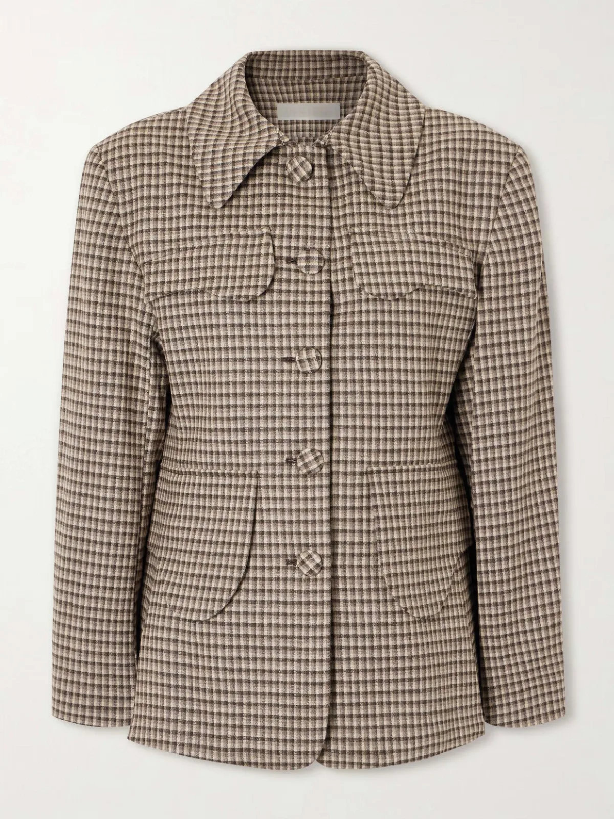 - Tamara Plaid Wool-blend Blazer -