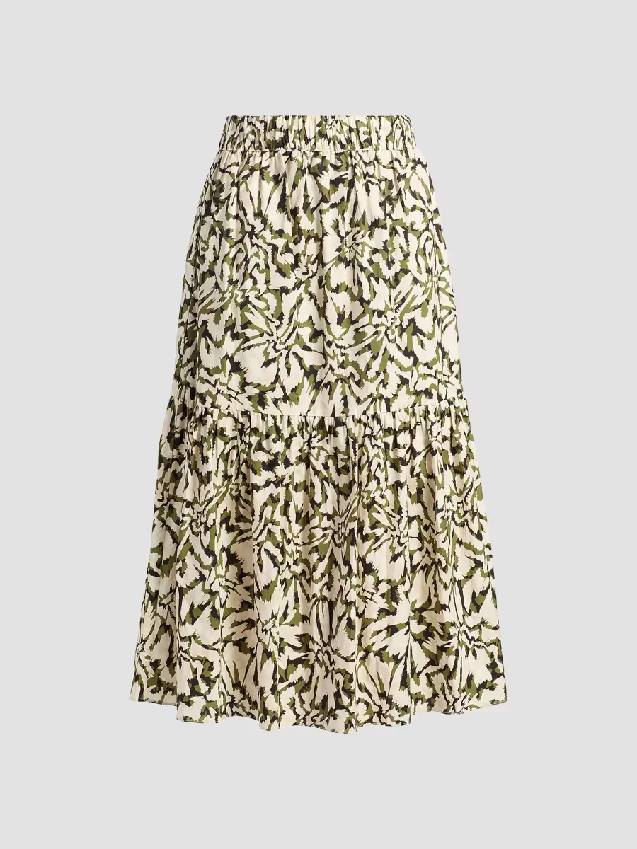 Itzel Floral Midi-Skirt by Misa