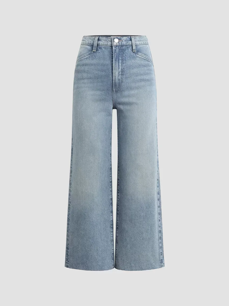 Mischa Super High-Rise Wide-Leg Crop Jeans by Favorite Daughter