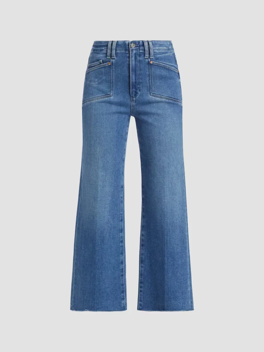 Anessa Raw Wide-Leg Jeans by PAIGE