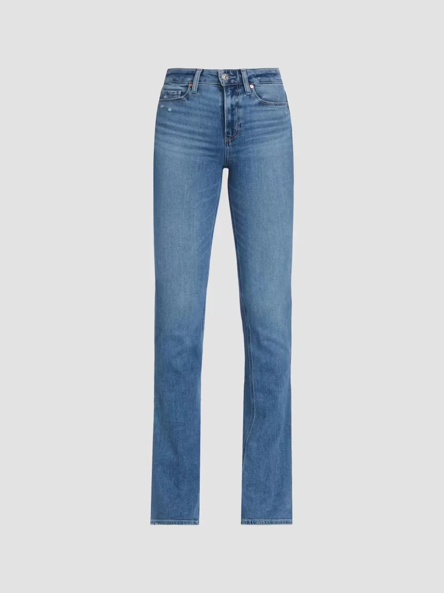 Laurel Canyon High-Rise Straight-Leg Jeans by PAIGE