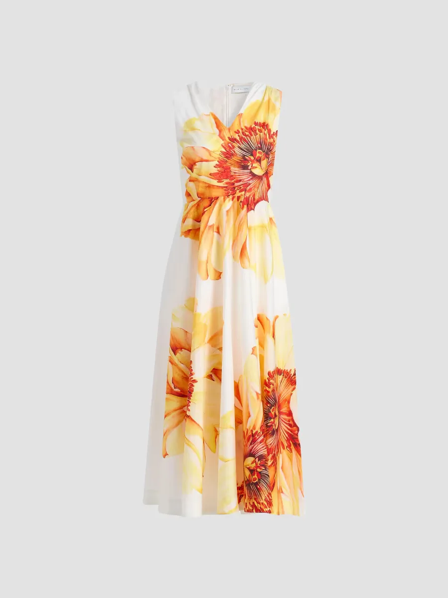 The Ines Spring Meadow Cotton Midi-Dress by Elie Tahari