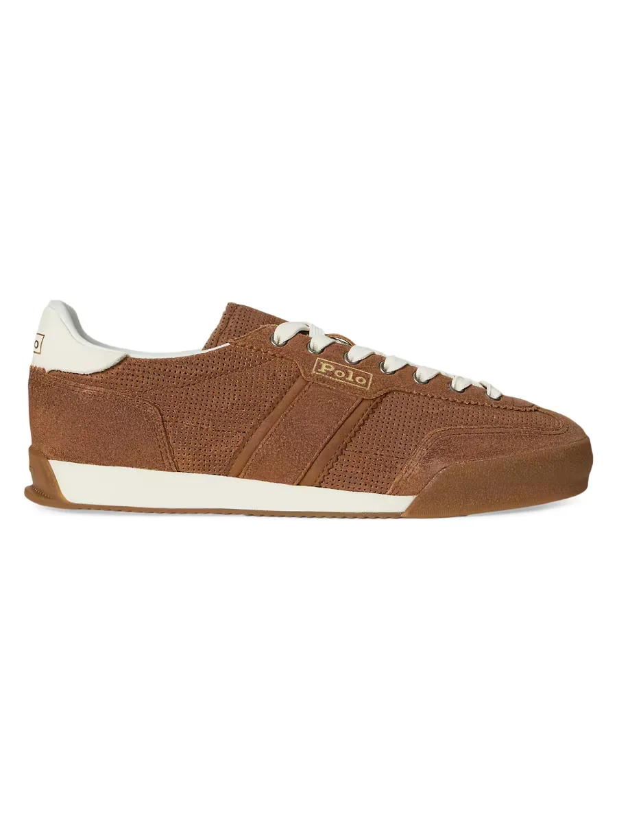 Perforated Suede Low-Top Sneakers by Polo Ralph Lauren