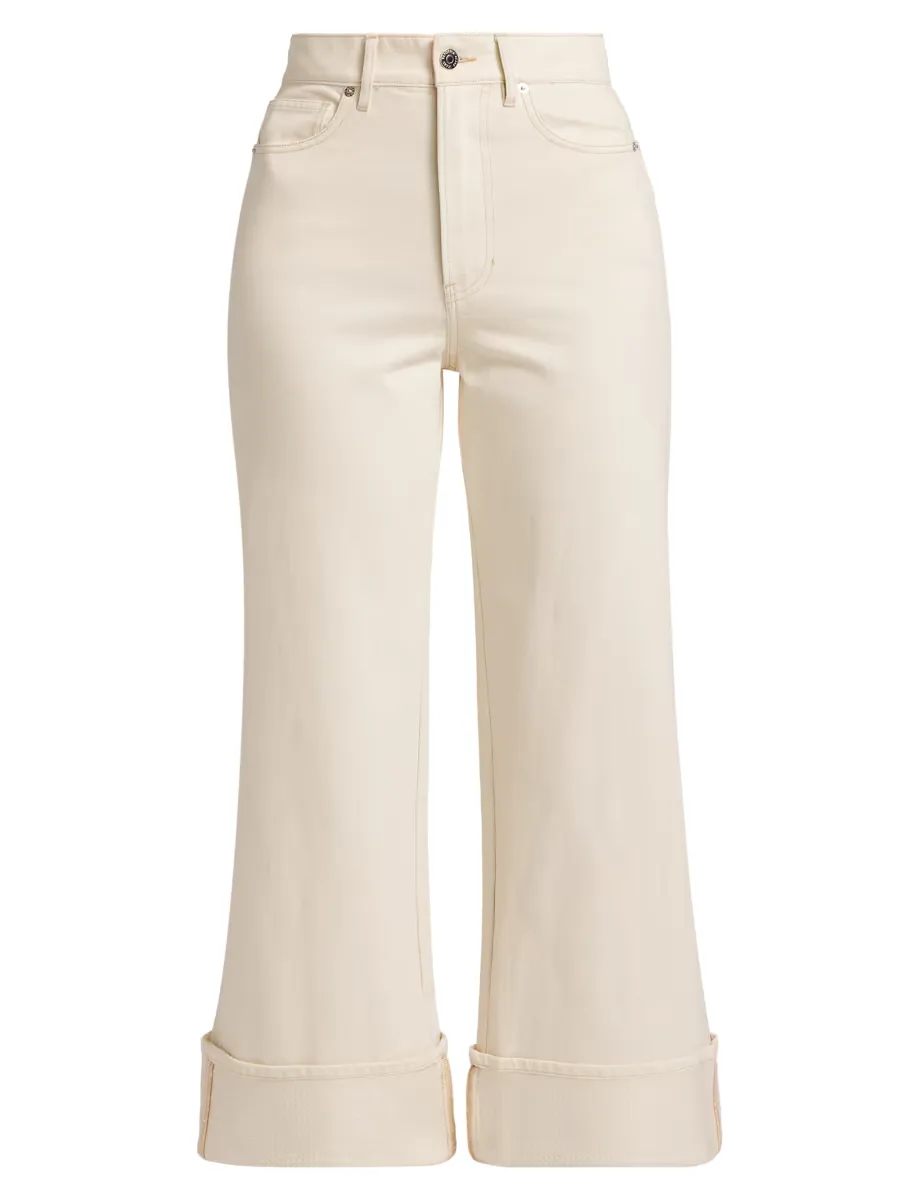 Taylor Cropped Cuffed Jeans by Veronica Beard