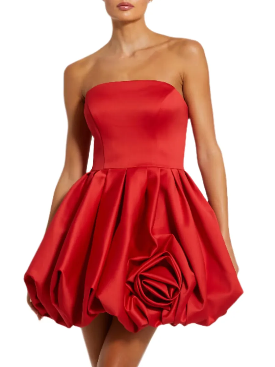 Mac Duggal Rose Ruffle Bubble Minidress by M.A.C.
