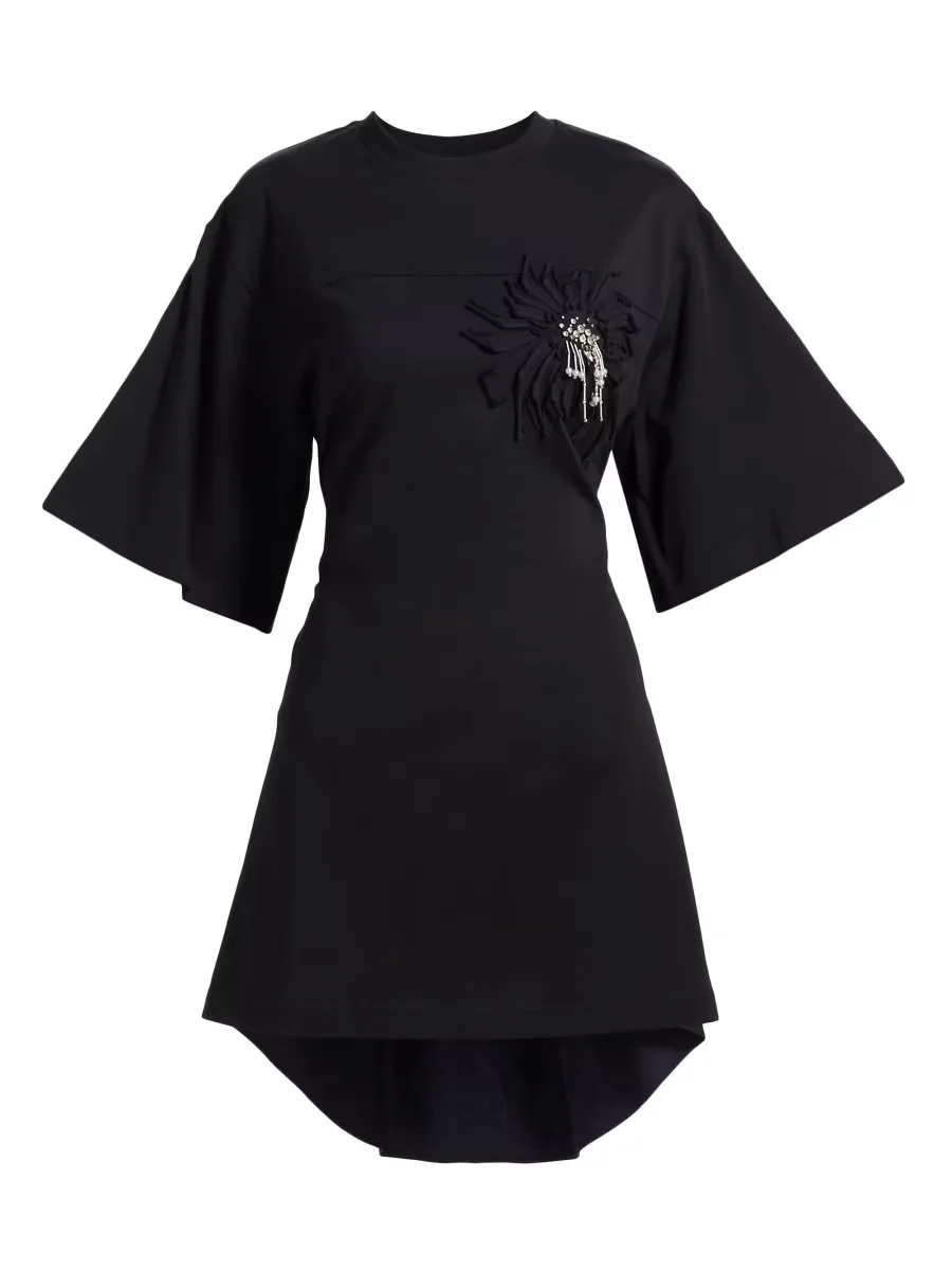 Floral-Appliquéd T-Shirt Dress by 3.1 Phillip Lim