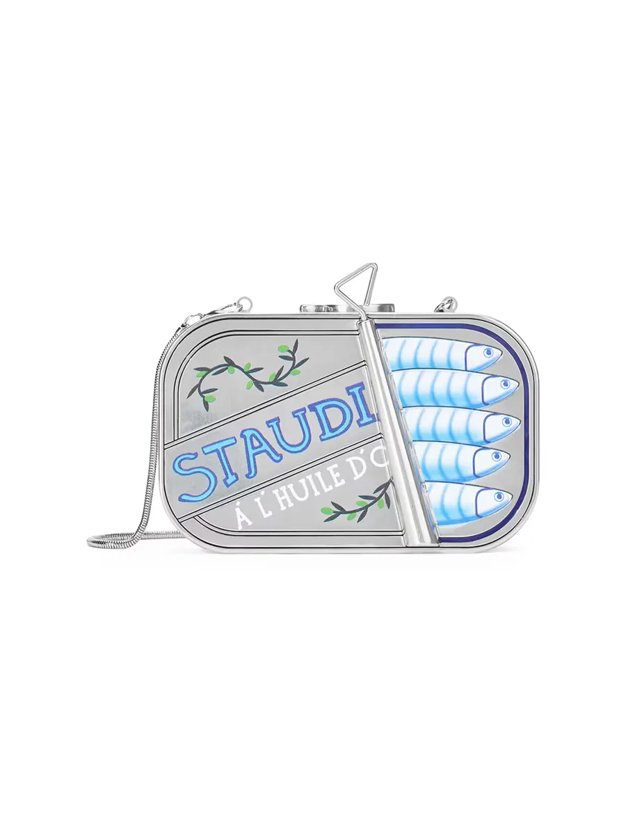 Staudines Graphic Tin Clutch by STAUD