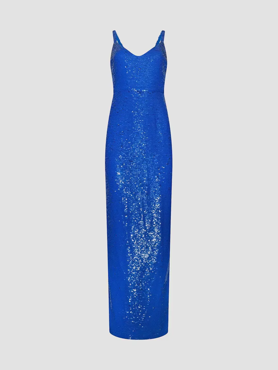 Karma Sequined Sleeveless Maxi Dress