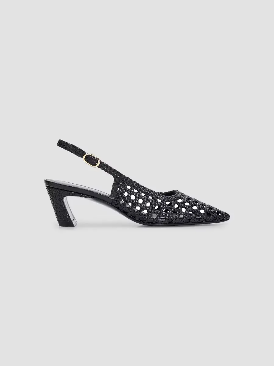 Stassi 50MM Leather Slingback Pumps by Stuart Weitzman
