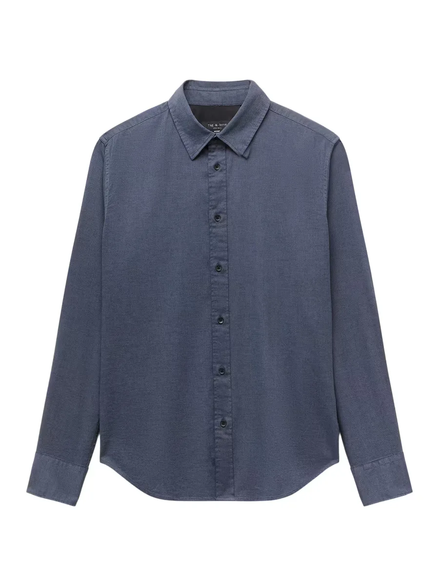 Tomlin Stretch-Cotton Button-Front Dobby Shirt by rag & bone