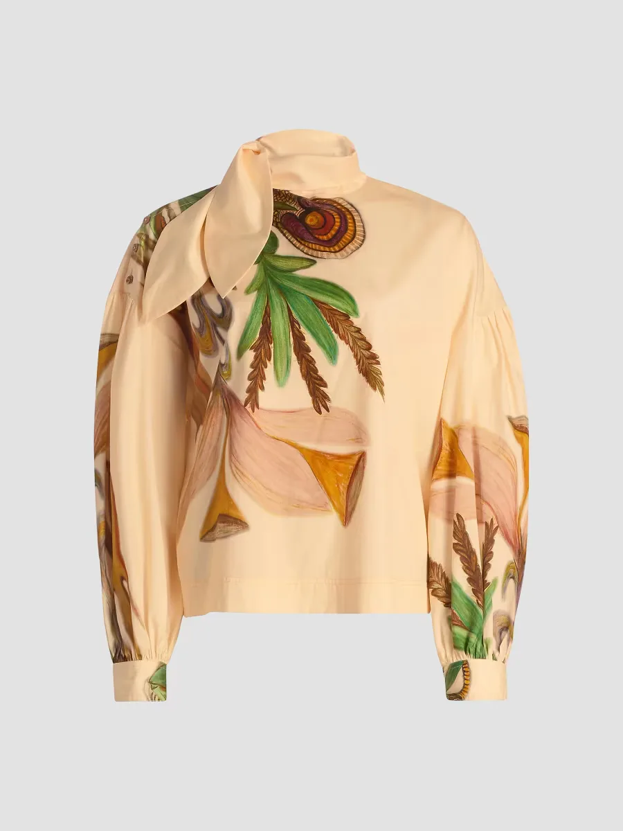 Anna Zemankova Printed Cotton Blouse by Ulla Johnson