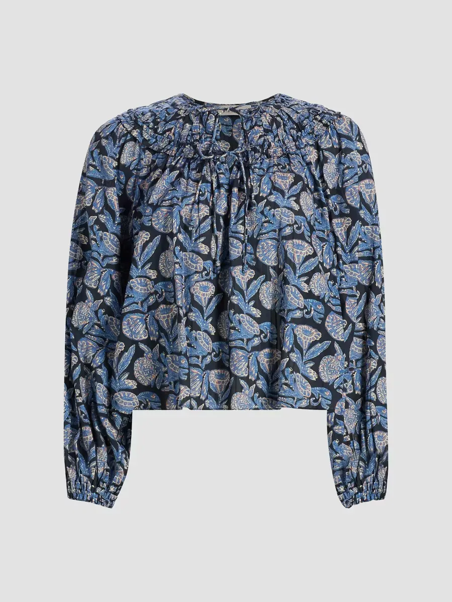 Florelle Cotton-Blend Blouse by Ulla Johnson