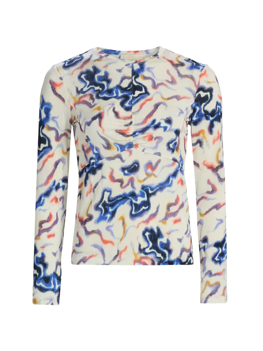 Neri Printed Ruched Top by Ulla Johnson