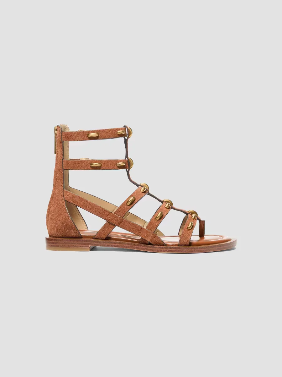 Noa Studded Suede Flat Sandals by Michael Kors