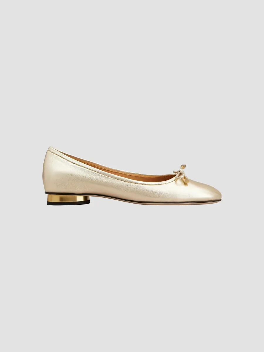 Bow Leather Ballerina Flats by Tod's