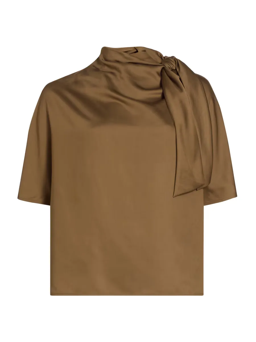 Satin Scarf Top by Yves Salomon