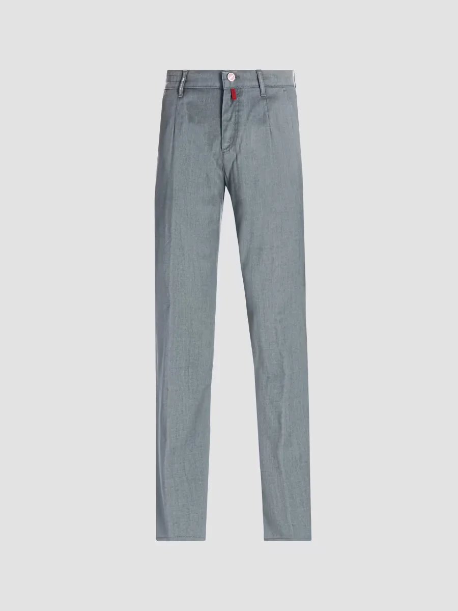 Stretch-Cotton Flat-Front Trousers by Kiton
