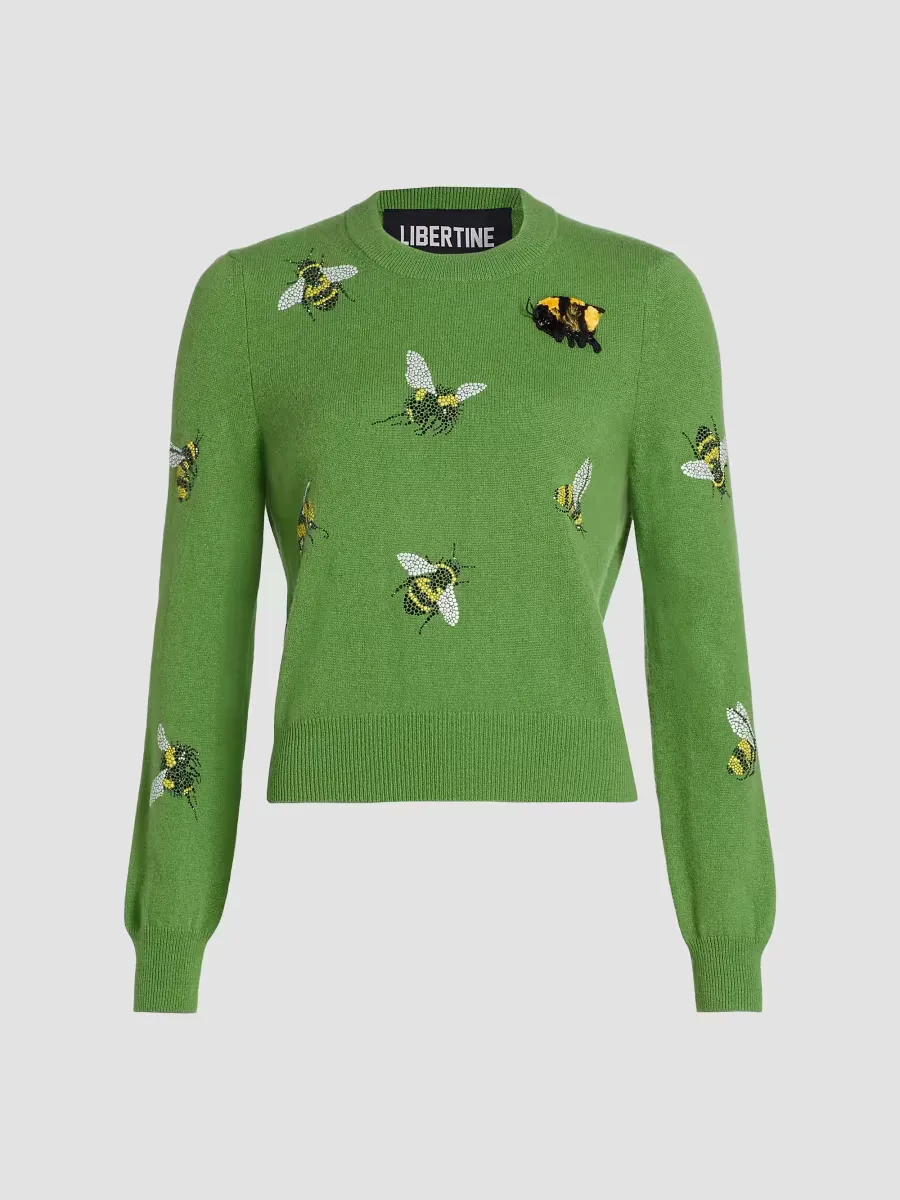 Buzz Off Shrunken Cashmere Sweater by Libertine