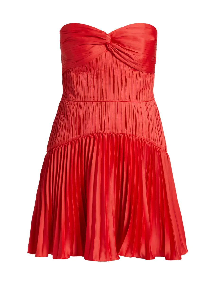 Catrina Pleated Strapless Minidress by Amur