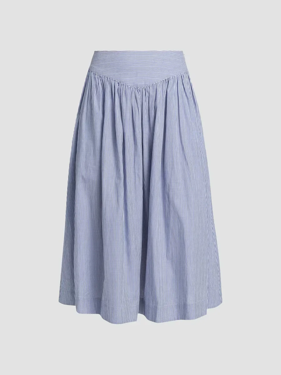 Zoe Striped Midi-Skirt by Ciao Lucia