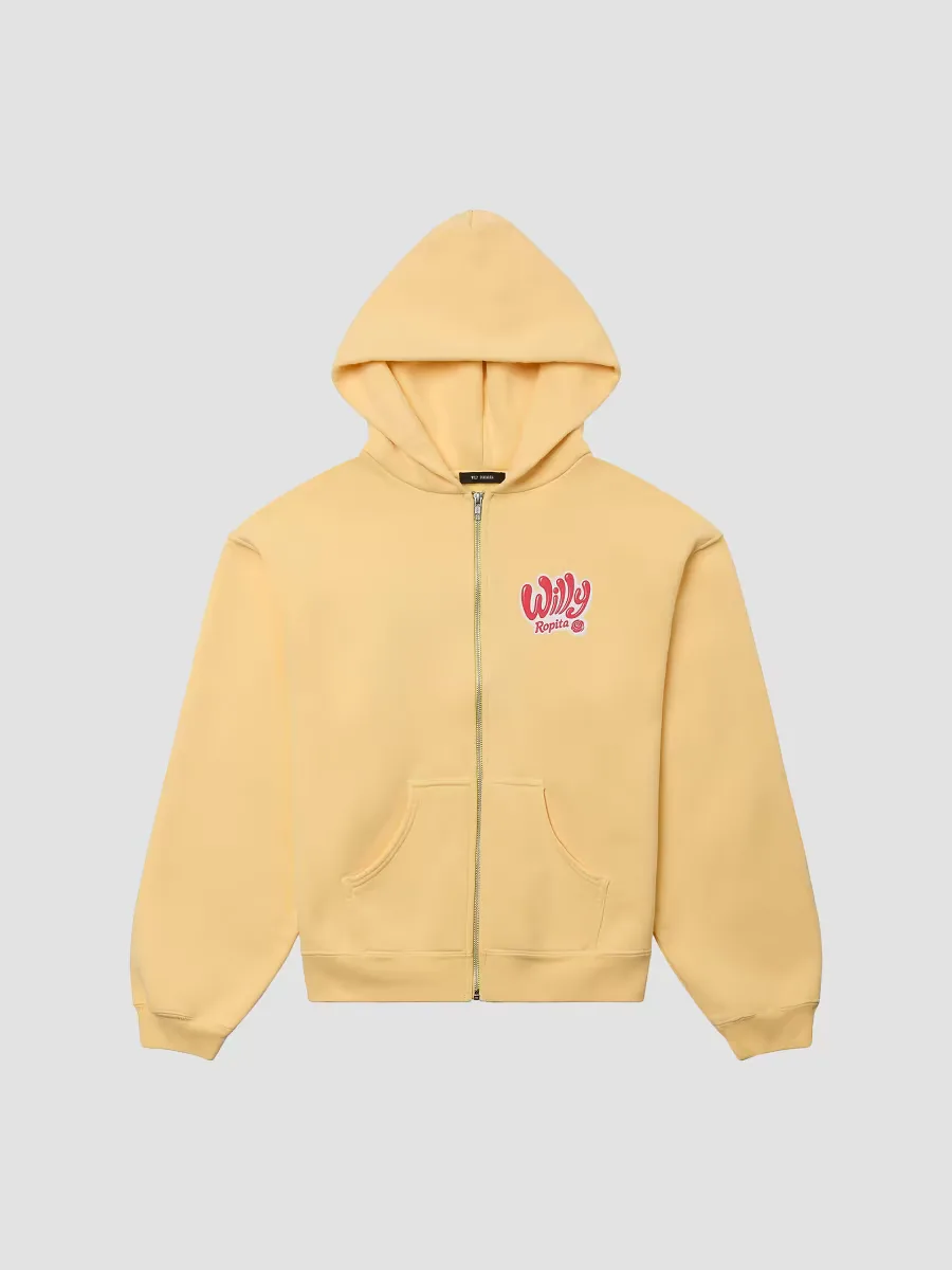 Ropita Logo Cotton Zip-Front Hoodie by Willy Chavarria