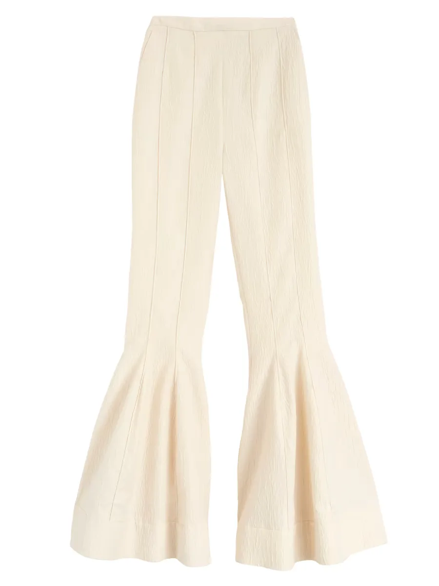 Celery Cloque Kick-Flare Pants by Rosie Assoulin