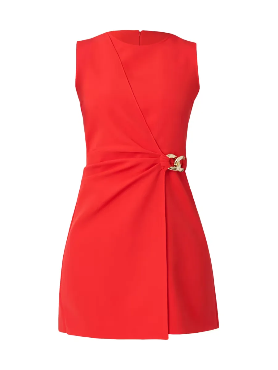 Lily Chain-Link Wrap Minidress by Shoshanna