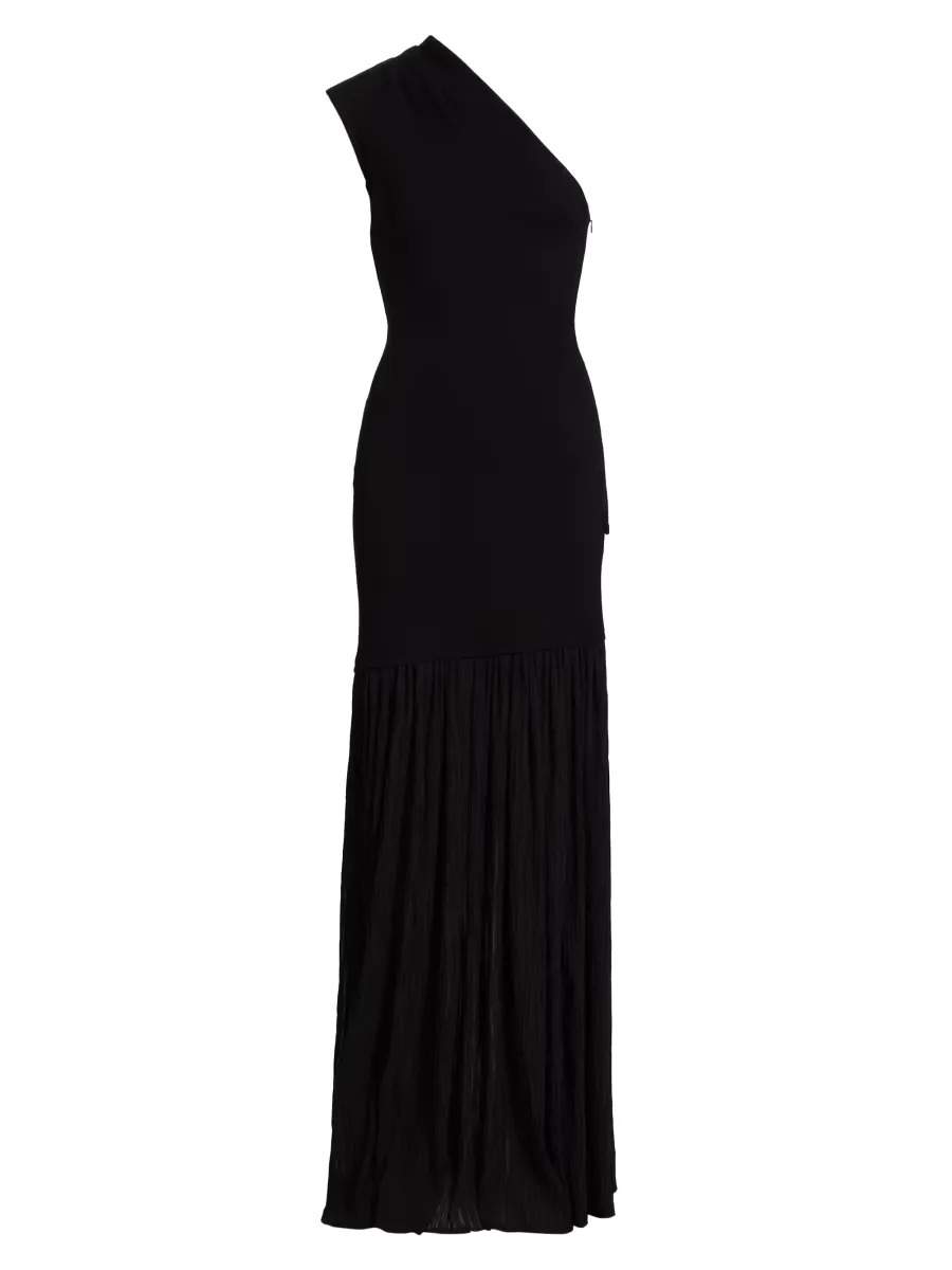 Cora Pleated Crepe Chiffon Dress by Proenza Schouler