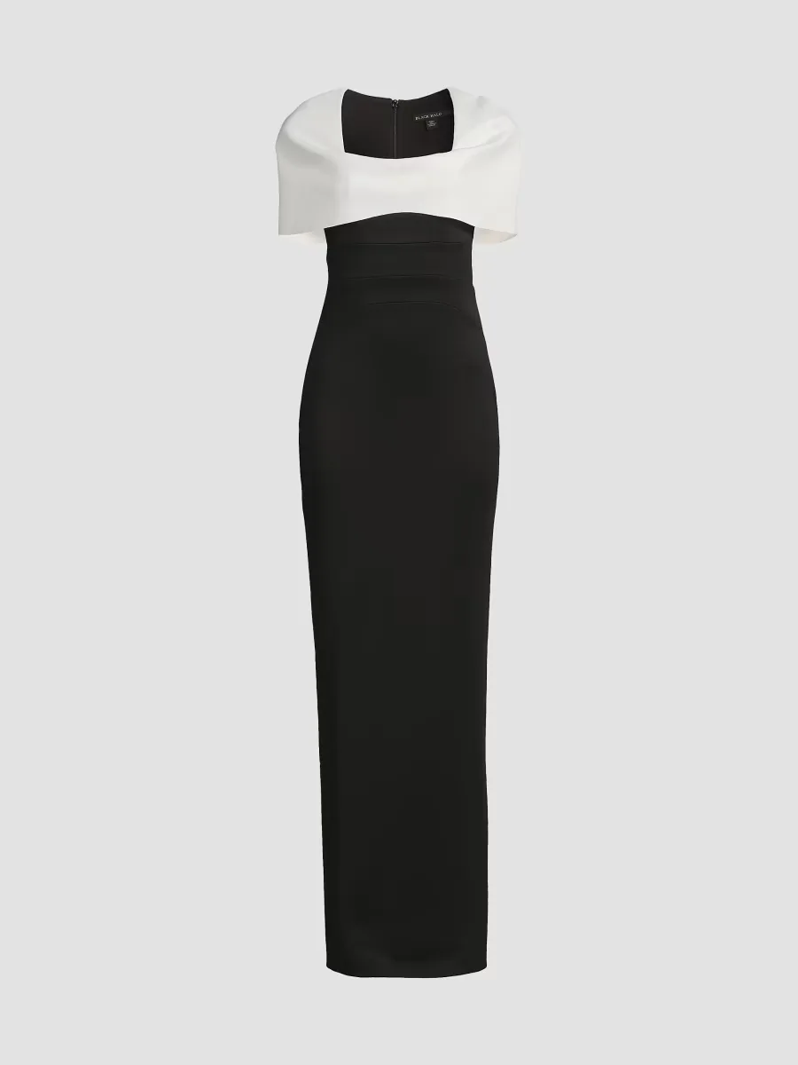 Bernice Capelet Column Gown by Black Halo