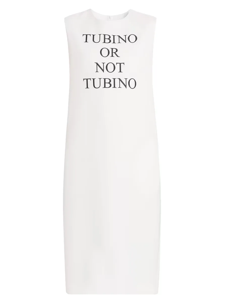 Tubino or Not Tubino Stretch Crepe Midi-Dress by Moschino