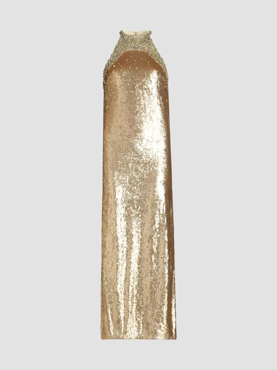 Elwood Embellished Sleeveless Sequin Gown by Ungaro