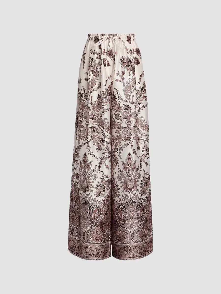 Selena Printed Twill Pants by Kobi Halperin