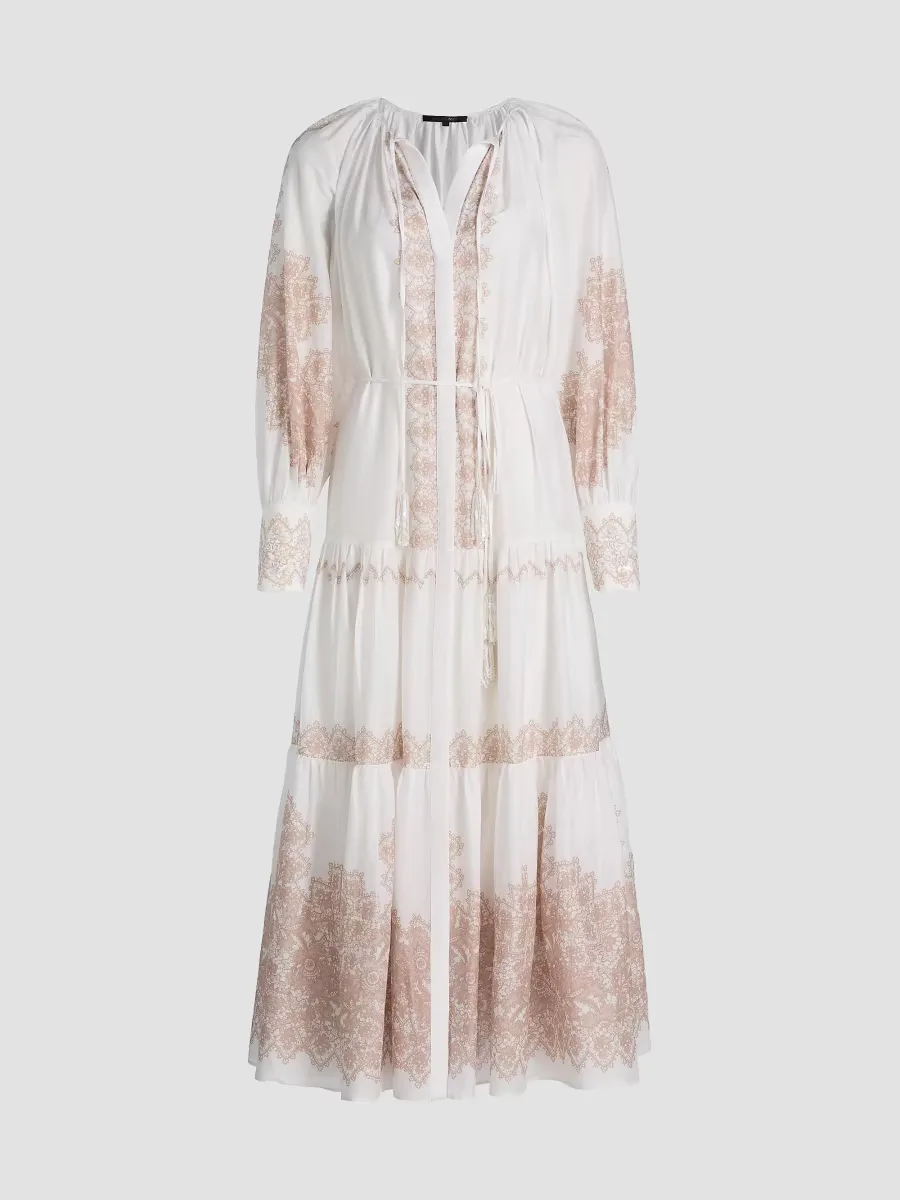 Lauryn Lace Print Cotton-Silk Maxi Dress by Kobi Halperin