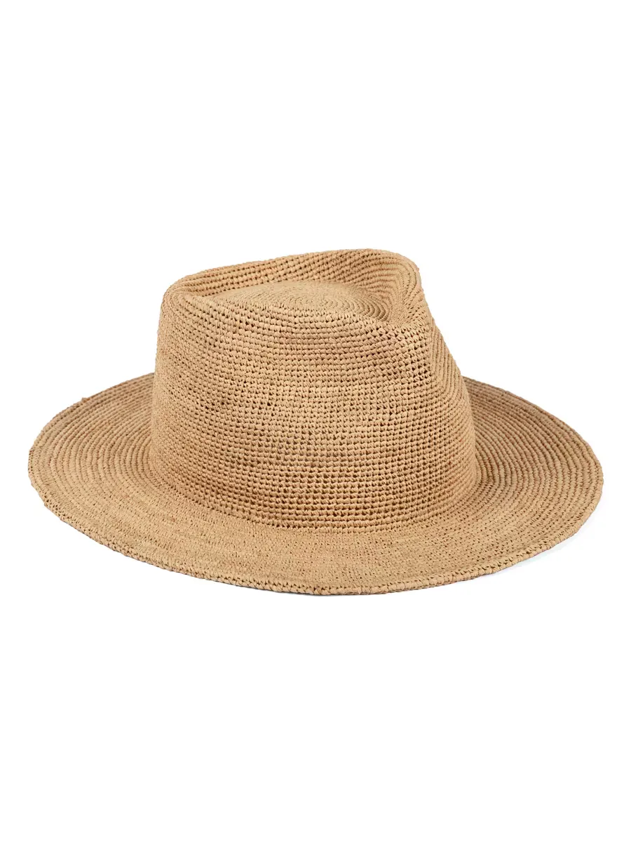 Raffia Straw Fedora by Lack of Color